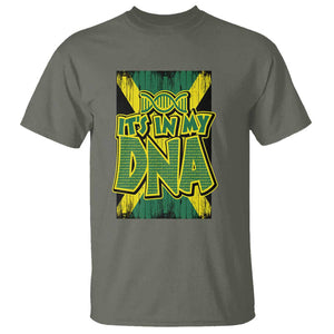 Jamaican Pride T Shirt Jamaica It's In My DNA TS09 Military Green Print Your Wear