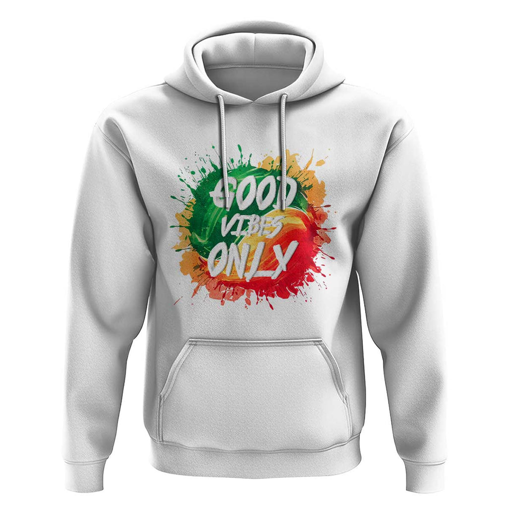 Good Vibes Only Rasta Reggae Jamaica Hoodie TS09 White Print Your Wear