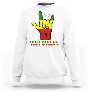 Reggae Lover Sweatshirt Wah Gwaan Jamaica jamaican TS09 White Print Your Wear