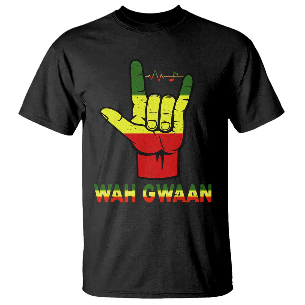 Reggae Lover T Shirt Wah Gwaan Jamaica jamaican TS09 Black Print Your Wear