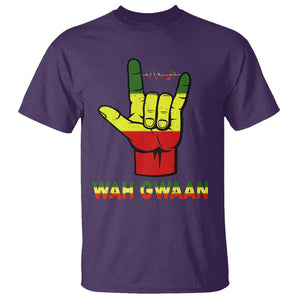 Reggae Lover T Shirt Wah Gwaan Jamaica jamaican TS09 Purple Print Your Wear