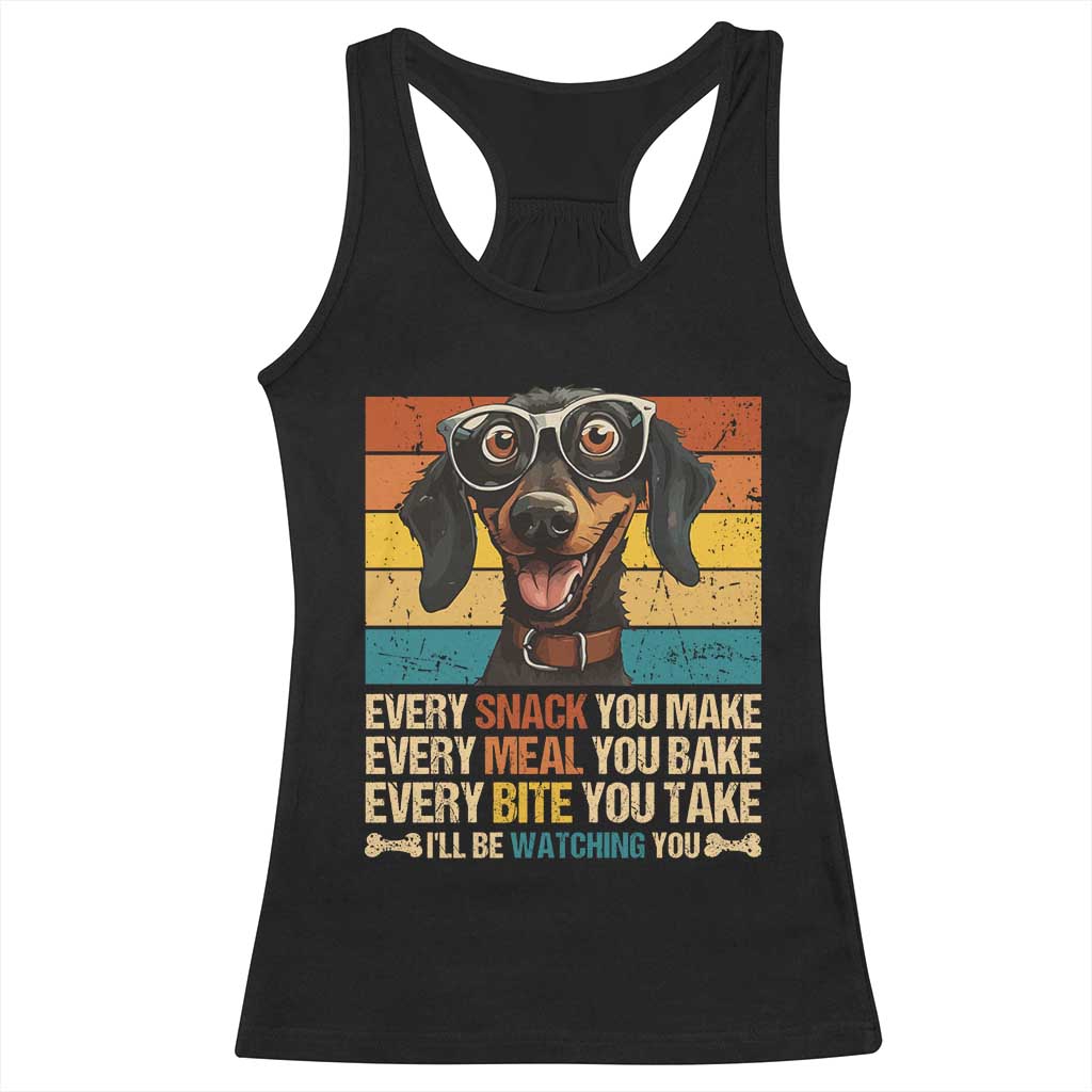 Funny Dog Lover Racerback Tank Top I'll Be Watching You TS09 Black Print Your Wear