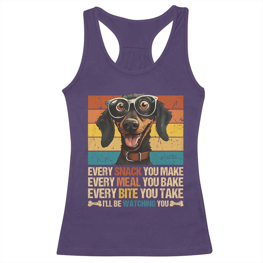 Funny Dog Lover Racerback Tank Top I'll Be Watching You TS09 Purple Print Your Wear