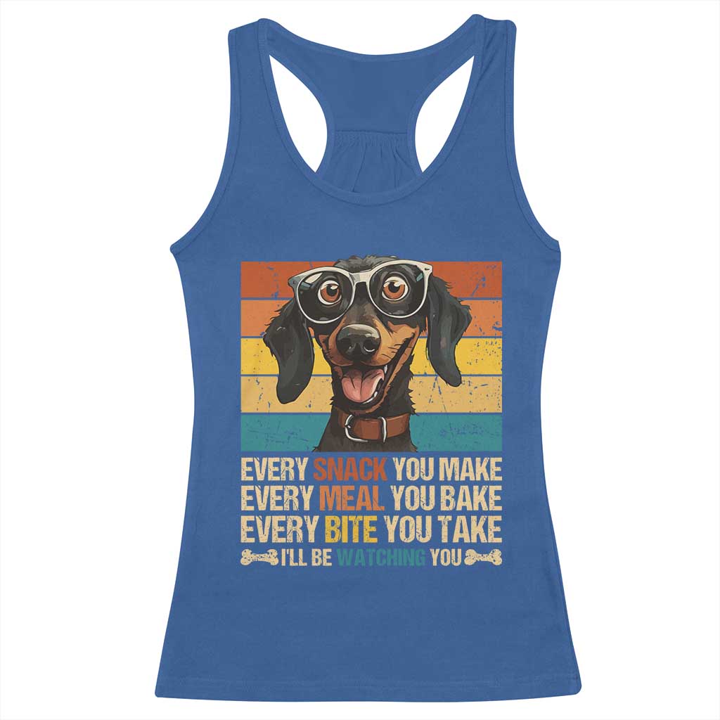 Funny Dog Lover Racerback Tank Top I'll Be Watching You TS09 Royal Blue Print Your Wear