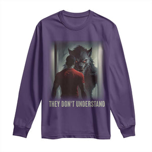 Alpha Wolf They Don't Understand Long Sleeve Shirt TS09 Purple Print Your Wear