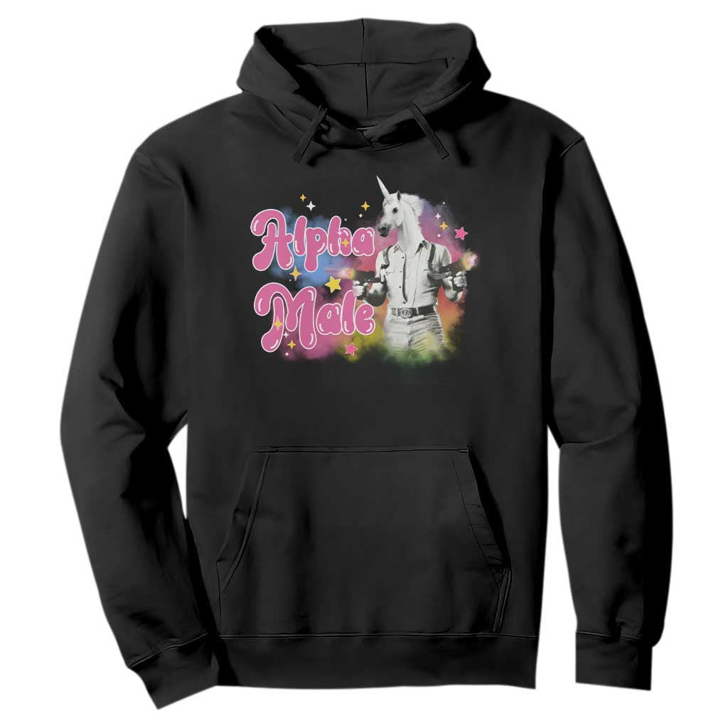 Funny Alpha Male Unicorn Hoodie TS09 Black Print Your Wear