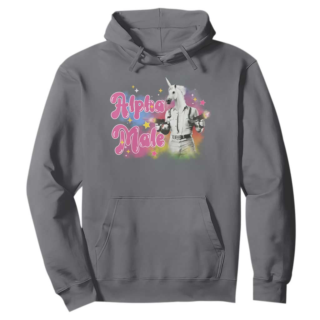 Funny Alpha Male Unicorn Hoodie TS09 Charcoal Print Your Wear