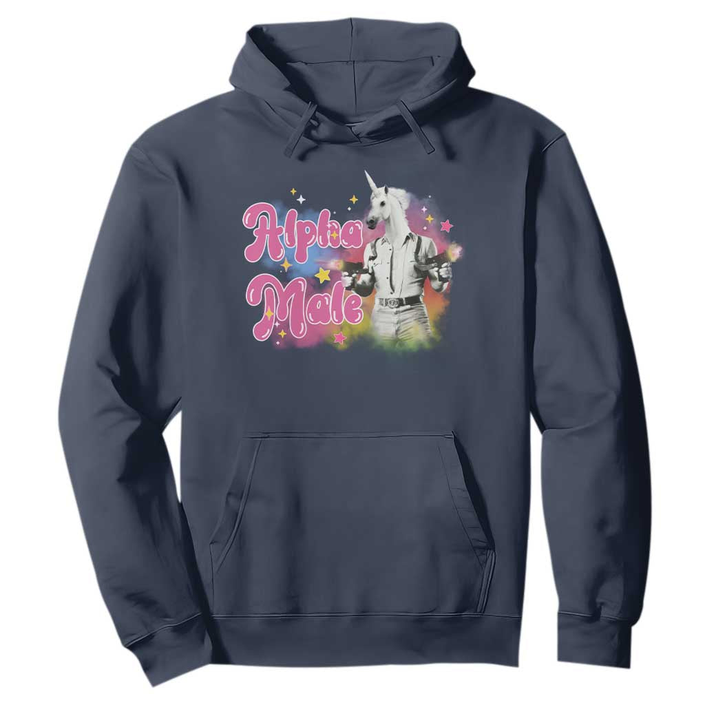 Funny Alpha Male Unicorn Hoodie TS09 Navy Print Your Wear
