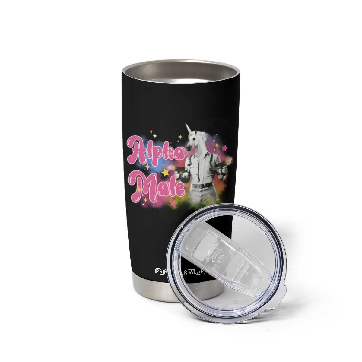 Funny Alpha Male Unicorn Tumbler Cup TS09 Print Your Wear