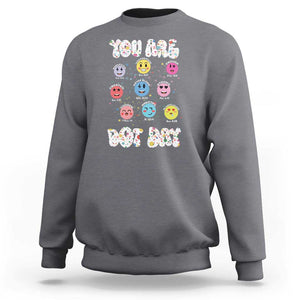 Christian Hippie Face You Are Dot Day Sweatshirt TS09 Charcoal Print Your Wear