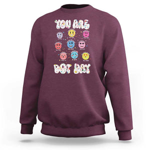 Christian Hippie Face You Are Dot Day Sweatshirt TS09 Maroon Print Your Wear