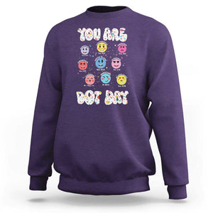 Christian Hippie Face You Are Dot Day Sweatshirt TS09 Purple Print Your Wear