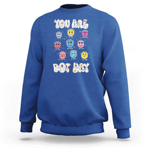 Christian Hippie Face You Are Dot Day Sweatshirt TS09 Royal Blue Print Your Wear