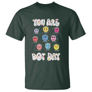 Christian Hippie Face You Are Dot Day T Shirt TS09 Dark Forest Green Print Your Wear