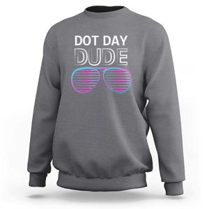 Dot Day Dude Sweatshirt Cool Dot Sunglass TS09 Charcoal Print Your Wear