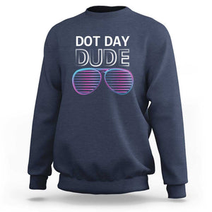 Dot Day Dude Sweatshirt Cool Dot Sunglass TS09 Navy Print Your Wear