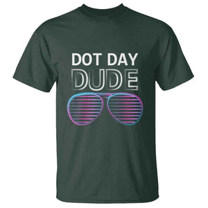 Dot Day Dude T Shirt Cool Dot Sunglass TS09 Dark Forest Green Print Your Wear