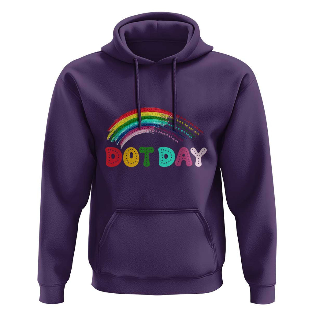 Rainbow Happy Dot Day Hoodie TS09 Purple Print Your Wear