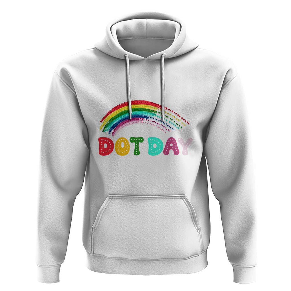 Rainbow Happy Dot Day Hoodie TS09 White Print Your Wear
