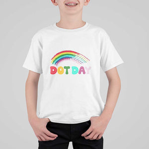Rainbow Happy Dot Day T Shirt For Kid TS09 White Print Your Wear