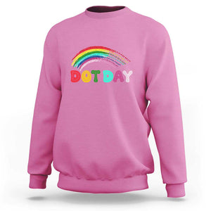 Rainbow Happy Dot Day Sweatshirt TS09 Azalea Print Your Wear