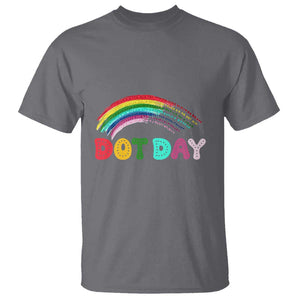 Rainbow Happy Dot Day T Shirt TS09 Charcoal Print Your Wear