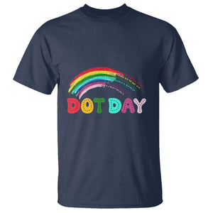 Rainbow Happy Dot Day T Shirt TS09 Navy Print Your Wear