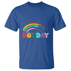 Rainbow Happy Dot Day T Shirt TS09 Royal Blue Print Your Wear