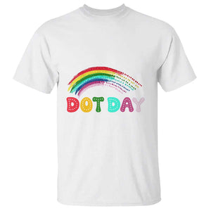 Rainbow Happy Dot Day T Shirt TS09 White Print Your Wear