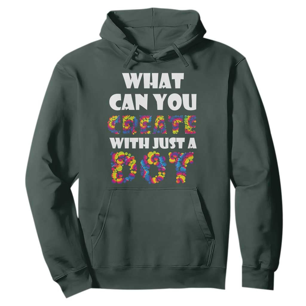 Happy Dot Day Hoodie What Can You Create With Just A Dot TS09 Dark Forest Green Print Your Wear