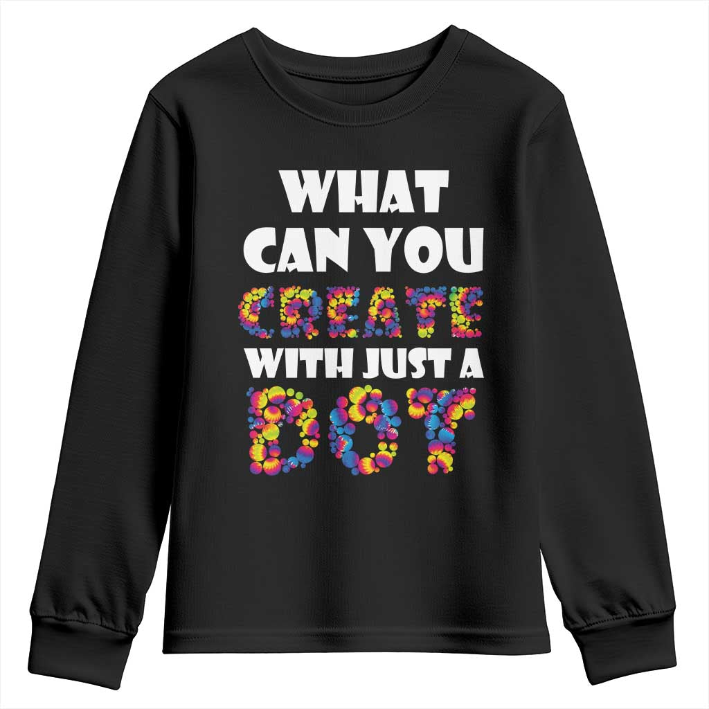 Happy Dot Day Youth Sweatshirt What Can You Create With Just A Dot TS09 Black Print Your Wear