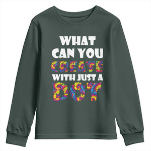 Happy Dot Day Youth Sweatshirt What Can You Create With Just A Dot TS09 Dark Forest Green Print Your Wear