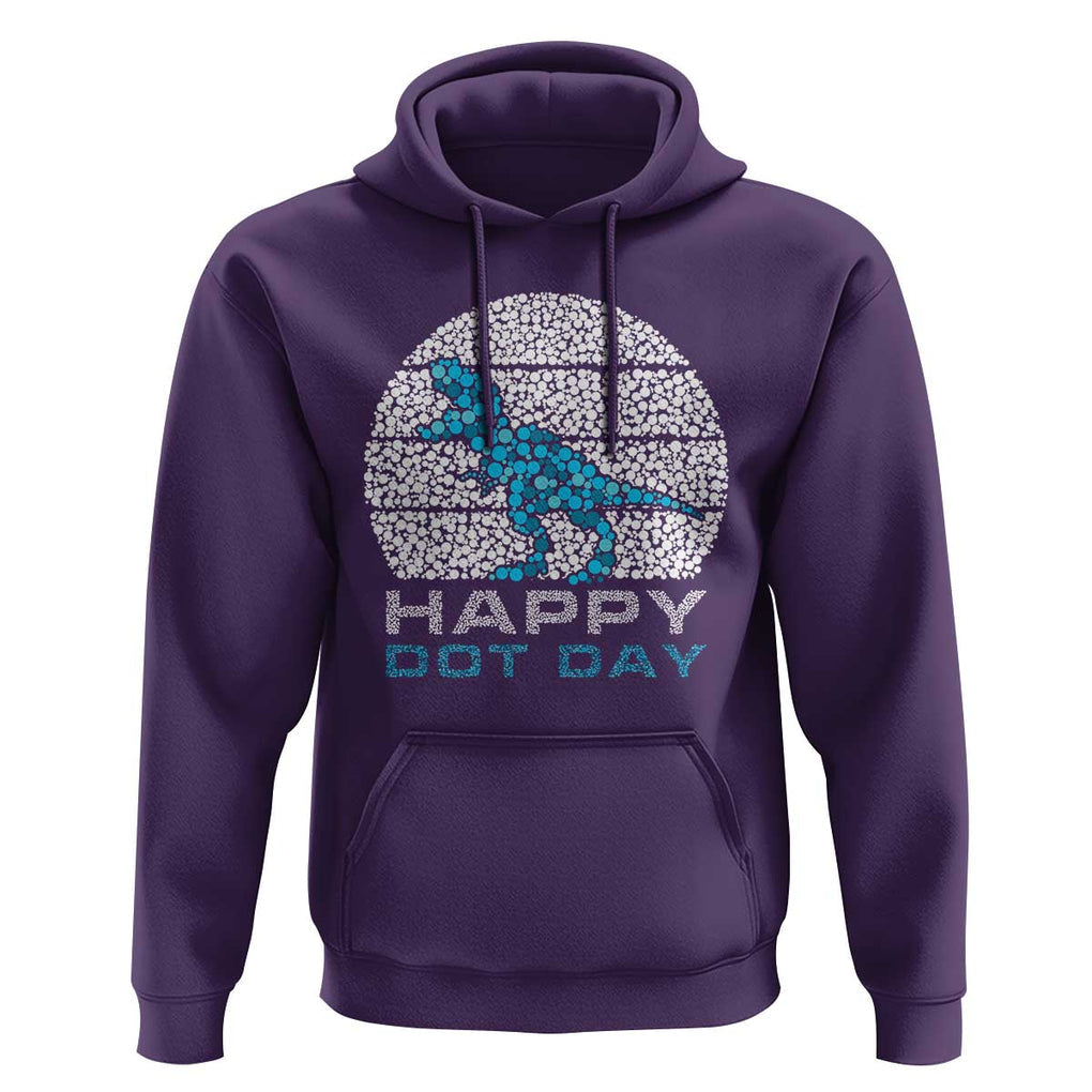 Happy Dot Day Funny Dinosaur Hoodie TS09 Purple Print Your Wear