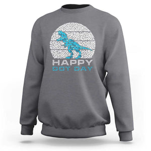 Happy Dot Day Funny Dinosaur Sweatshirt TS09 Charcoal Print Your Wear