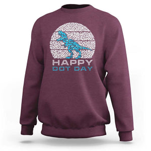 Happy Dot Day Funny Dinosaur Sweatshirt TS09 Maroon Print Your Wear