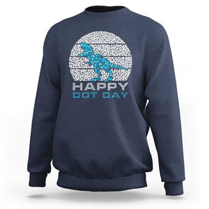 Happy Dot Day Funny Dinosaur Sweatshirt TS09 Navy Print Your Wear