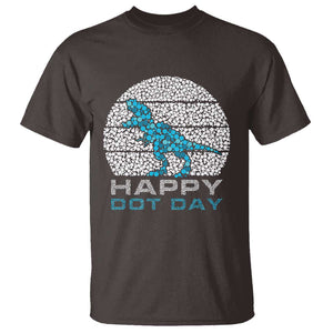 Happy Dot Day Funny Dinosaur T Shirt TS09 Dark Chocolate Print Your Wear