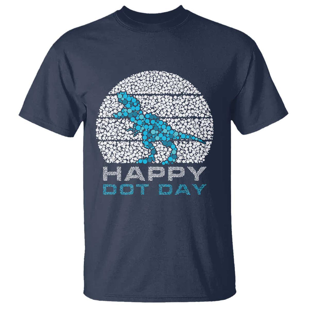 Happy Dot Day Funny Dinosaur T Shirt TS09 Navy Print Your Wear