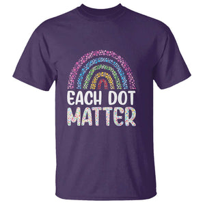 Happy Dot Day T Shirt Each Dot Matters Polka Dot Rainbow TS09 Purple Print Your Wear