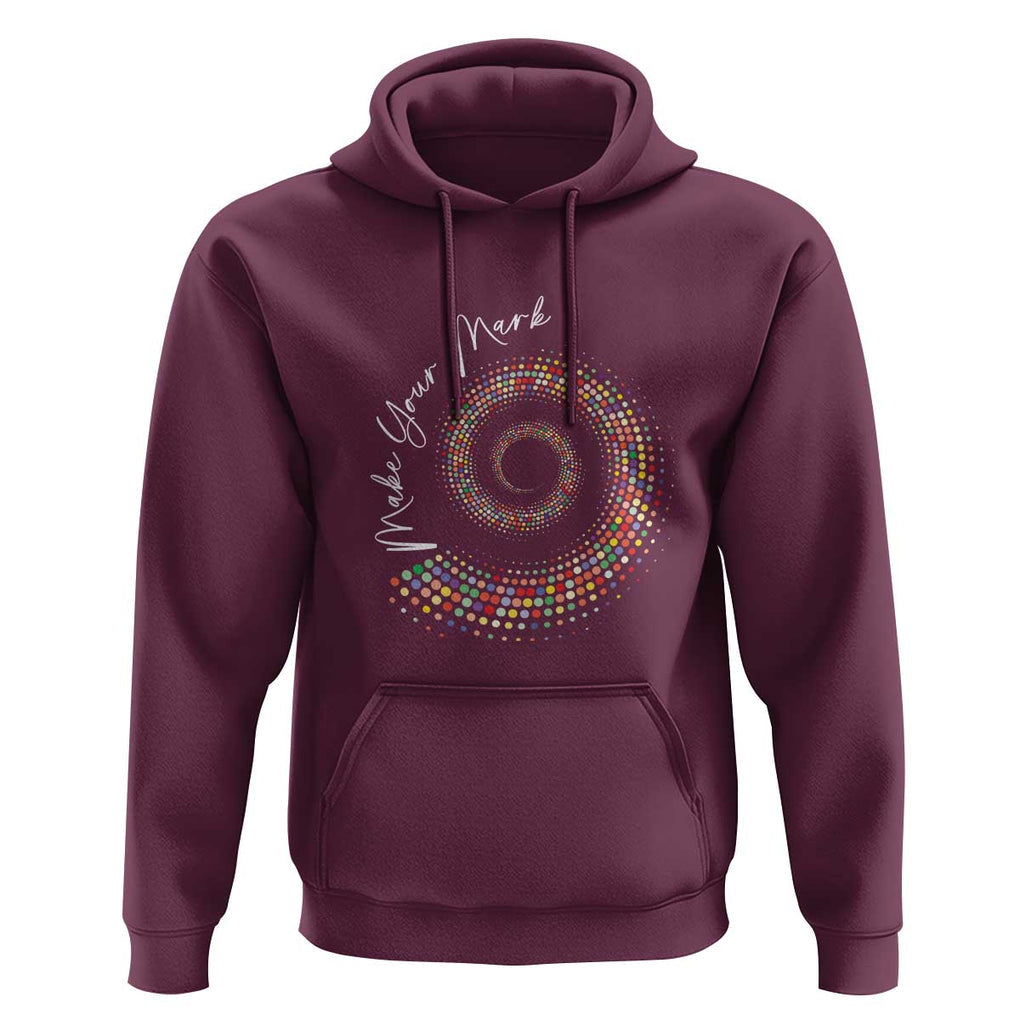 Dot Day Hoodie Make Your Mark Colorful Polka Dot TS09 Maroon Print Your Wear