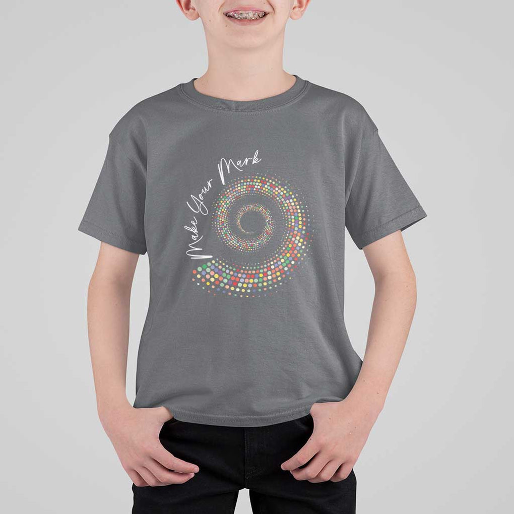 Dot Day T Shirt For Kid Make Your Mark Colorful Polka Dot TS09 Charcoal Print Your Wear