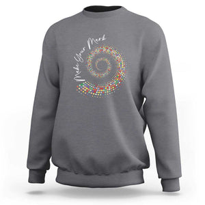 Dot Day Sweatshirt Make Your Mark Colorful Polka Dot TS09 Charcoal Print Your Wear