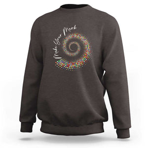 Dot Day Sweatshirt Make Your Mark Colorful Polka Dot TS09 Dark Chocolate Print Your Wear