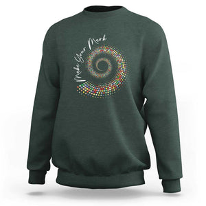 Dot Day Sweatshirt Make Your Mark Colorful Polka Dot TS09 Dark Forest Green Print Your Wear