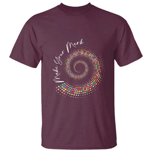 Dot Day T Shirt Make Your Mark Colorful Polka Dot TS09 Maroon Print Your Wear