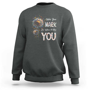 Dot Day Sweatshirt Make Your Mark And See Where It Takes TS09 Dark Heather Print Your Wear