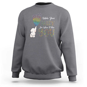 Dot Day Sweatshirt Make Your Mark And See Where It Takes Cute Elephant TS09 Charcoal Print Your Wear