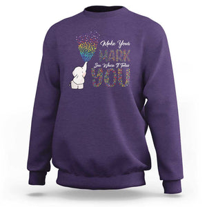 Dot Day Sweatshirt Make Your Mark And See Where It Takes Cute Elephant TS09 Purple Print Your Wear