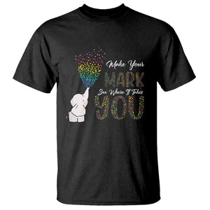 Dot Day T Shirt Make Your Mark And See Where It Takes Cute Elephant TS09 Black Print Your Wear