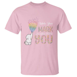 Dot Day T Shirt Make Your Mark And See Where It Takes Cute Elephant TS09 Light Pink Print Your Wear